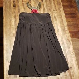 Brown dress with red and gold beading NWT